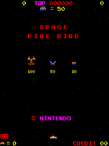 Space Firebird (Nintendo, set 3) Title Screen